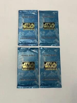 Star Wars CCG Edición Especial Sellado Booster Pack Lote - 4 Paquetes Sin Abrir Foto 1 de 2