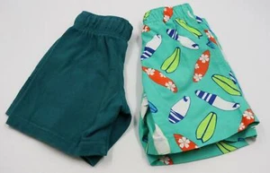 Youth Boys Gymboree Green Shorts and Authentic J Khaki Swim Shorts Size 5 Set - Picture 1 of 3