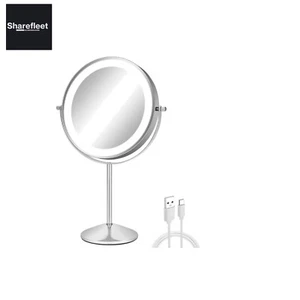 FFowcye 8" Specchio da Trucco con Illuminazione, Ingrandimento 1X/10X, LED Cosmetici... - Foto 1 di 2