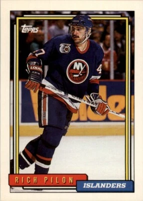 1992-93 Topps NHL Rich Pilon #492 - Image 1 of 2