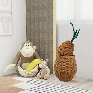 Storage Basket Hand Woven Storage Basket Storage Basket for Bathroom Bedroom - Picture 1 of 12