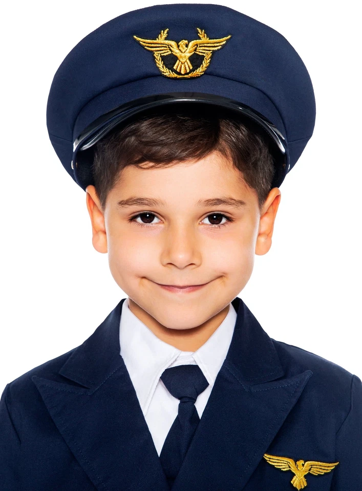 Pilotenmütze für Kinder - Uniform Kostüm Zubehör - Für Überflieger: Pilotenhut - Bild 1 von 1