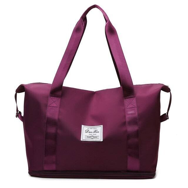 Bolsas de viaje para mujer con compartimento para zapatos, bolsa de lona  deportiva, ligera, impermeable, bolsa de gimnasio para fines de semana,  bolsa