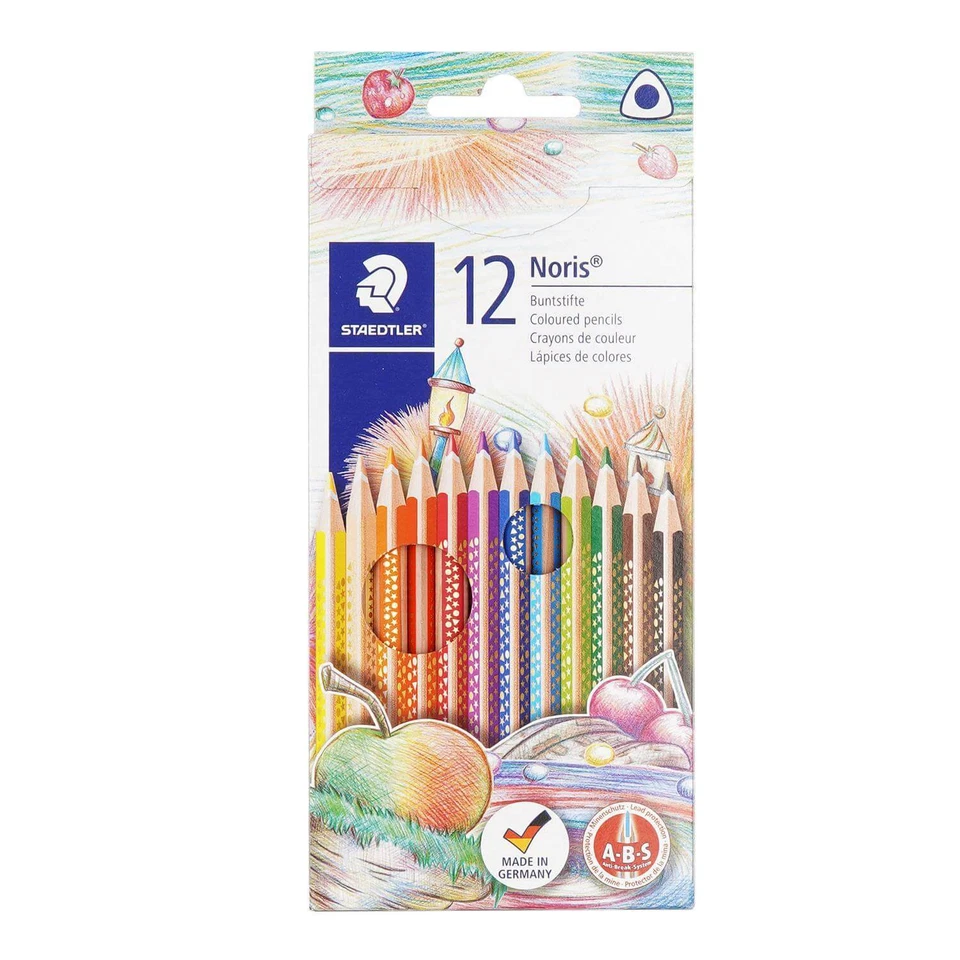 STAEDTLER 12er Set ergonomische Dreikant Buntstifte Zeichenstifte