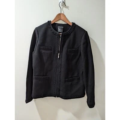 Chaqueta Pamela Dennis Private Client Group Negra Mezcla Lana Nueva con Etiquetas Foto 1 de 4