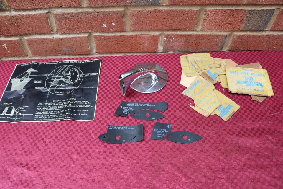 48 49 148 1949 OLDSMOBILE 88 98 NOS ESPEJO RETROVISOR LATERAL CROMADO GM 982729 Foto 1 de 4