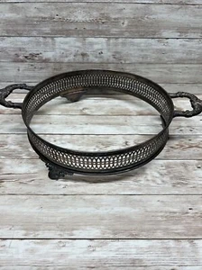 Vintage Antique Sterling Silver Casserole Hot Plate Holder 3 legged 9 inches - Picture 1 of 11