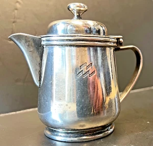 Vintage THE MERIDIEN HOUSTON Hotel Silver Plate Covered Creamer - Picture 1 of 4