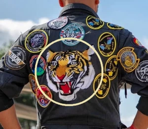 2022 NATO TIGER MEET GREECE ARAXOS AIR BASE LGRX JACKET BACK PATCH: 8" TIGER - Picture 1 of 12