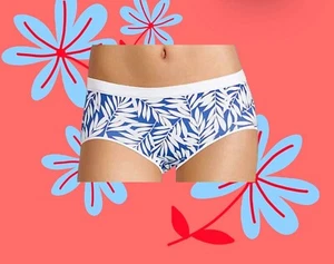 Womens Ambrielle Seamless Brief Panty Tropical Leaves Size Large - Picture 1 of 1