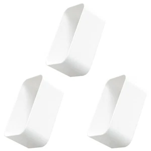 3 Pcs Wandregal Weiß Selbstklebend Aufbewahrungskiste Kleinteilehalter - Bild 1 von 11