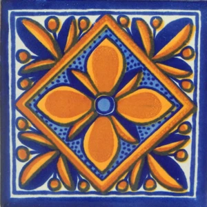 3 Sq Ft Tiles Ceramic Mexican Talavera Handmade Tile 27 PCS 4x4 - C116 - Picture 1 of 1