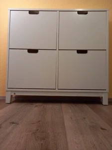 STÄLL Schuhschrank von IKEA, 4 Fächer, weiß, 96x17x90 cm, gebraucht - Bild 1 von 11