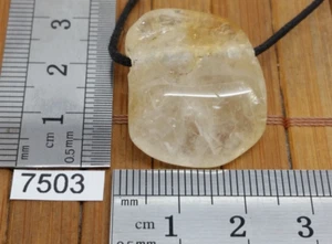 Collier pendentif CITRINE NATURELLE non chauffée - lithotherapie reiki ABONDANCE - Picture 1 of 2