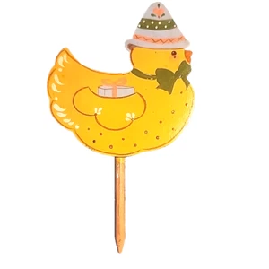 Duck Birthday Cake Candle Holder Wooden Hand Painted 3 Inches  - Picture 1 of 7