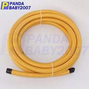 STEEL NYLON BRAIDED AN6 6AN -6 OIL GAS FUEL WATER RUBBER LINE HOSE 10FEET GD - Picture 1 of 5