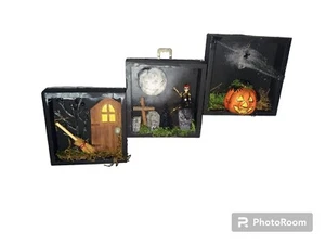 Handmade Halloween Scenes Mini Shadow Box Wall Decor - Picture 1 of 7