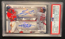 2020 Topps Update Ronald Acuna Jr./ Juan Soto Baseball Stars Dual Auto /5 PSA 10