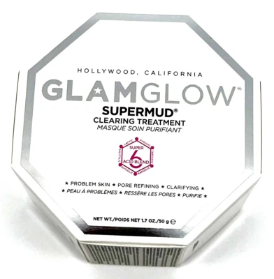GLAMGLOW Supermud Clearing Treatment Mud Mask 1.7 Oz 50g NIB Retail $60 - Image 1 of 4