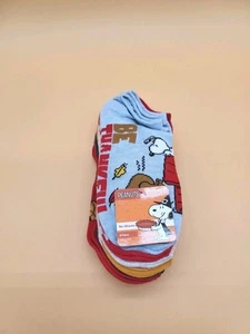 Peanuts New 2022 6 Pairs Of Socks Fall Snoopy Shoe Size 4-10 - Picture 1 of 12