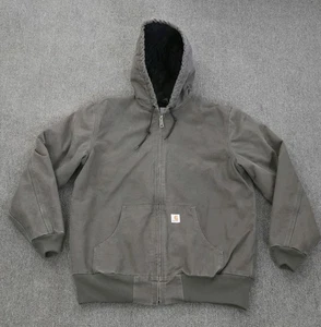 Carhartt Women's LARGE 12/14 WJ130-383 Hooded Canvas Jacket Green - Picture 1 of 10