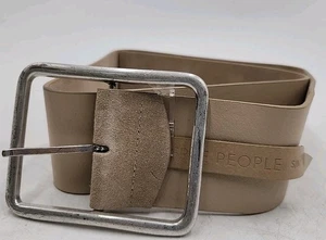 NEU Free People Wildleder Sechskant Hüftgürtel. Bananencreme - Bild 1 von 6