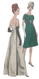 VOGUE 60er 5942 Prinzessin Empire Braut Abendkleid #Vintage Nähmuster 31 - Bild 1 von 3
