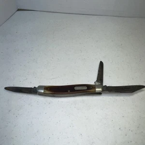 Vintage SCHRADE, Walden, N.Y., U.S.A. OLD TIMER 3 Blade pocket knife # 80T - Picture 1 of 12