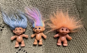 VTG 1960's 2.5" Etone Troll Doll Rare Tail Collectible Gift Figure & Dam Troll - Picture 1 of 16