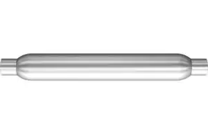 MagnaFlow UNIVERSAL ALUMINIZED Glasspack 3.5"Round Muffler DIA 2.25/2.25 #18125 - Foto 1 di 3