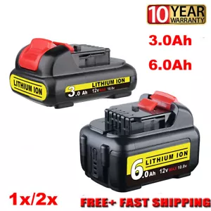 Pack 12v 6.0Ah 3Ah 12Volt Max Lithium-ion Battery For Dewalt DCB127-2 DCB120 new - Picture 1 of 16