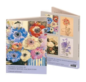 Mackintosh Flower Studies 8Blank Note Cards & Envelopes - 4 designs - Picture 1 of 3