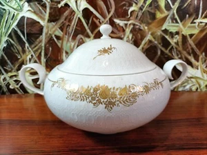 ROSENTHAL Romanze In Dur - edle Deckelschüssel / Casserole mit Golddekor - Picture 1 of 7