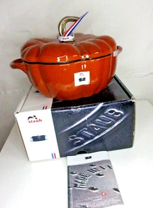 Staub Cast Iron Pumpkin Dutch Oven COCETTE 3.5 QT CINNAMON 9.5" NEW IN BOX - Picture 1 of 11