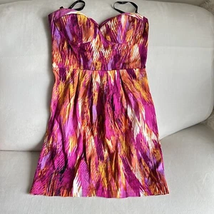 Bisou Bisou Michele Bohbot Dress Spaghetti Strap Removable Size 10 Pink B22 - Picture 1 of 7