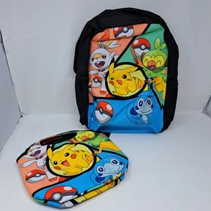 Pokemon Backpack and Lunch Tote Kids School Supplies Book Bag Pickachu NwoT - Picture 1 of 15