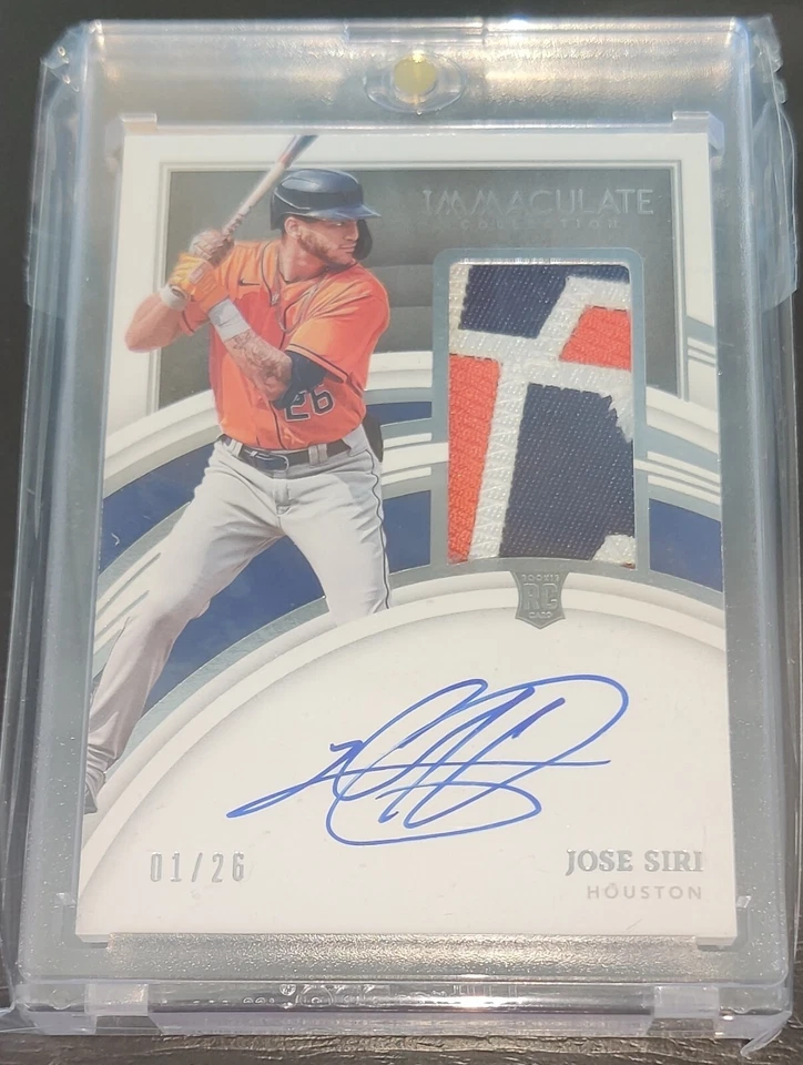 2022 Panini Immaculate Baseball Jose Siri True RPA #d 1/26 ASTROS NY METS 1 Of 1 - Image 1 of 2