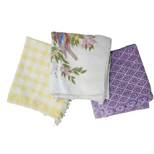 3 toallas de té de cocina Asst de colección lino algodón guinga pájaros corredor cañón - Imagen 1 de 13