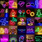 Bande de panneau néon DEL lumière art mural lampe de nuit AMOUR cœur animal éclair