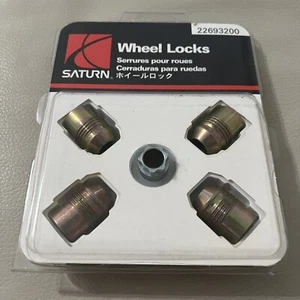 Genuine OEM Saturn Wheel Lock Set 1990s LikeNew Complete McGard 4 Lug Nuts + Key - Picture 1 of 4