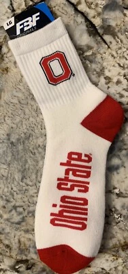 FBF Ohio State Buckeyes socks - Size:  Adult - Large - Red And White - Image 1 of 4