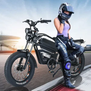 2000W 60KM/H Electric Bike Bicycle 48V Mountain Bike 20" Tire Shimano 7 Speed - Picture 1 of 15