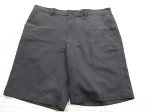 IZOD Mens Shorts 38 Black Golf Solid Slash Pockets Stretch Flat Front Polyester - Picture 1 of 10