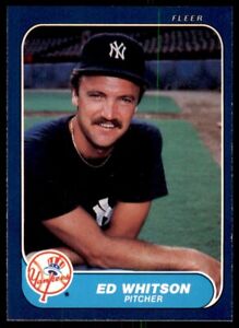 1986 Fleer Ed Whitson . New York Yankees #120