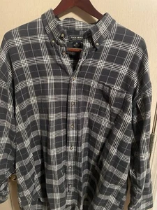 Duckhead Long Sleeve XXL Black/White Check Plaid Flannel Shirt.           C2 - Picture 1 of 7