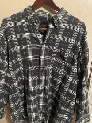 Duckhead Long Sleeve XXL Black/White Check Plaid Flannel Shirt.           C2 - Image 1 of 4