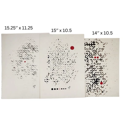 Larry Volk Mixed Media Original Artwork: "In The Japanese Game I, 2 & 3" Signed - Image 1 of 4