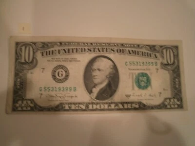 1988A $10 Ten Dollar Bill crisp Federal Reserve Note Vintage Currency US - Image 1 of 4