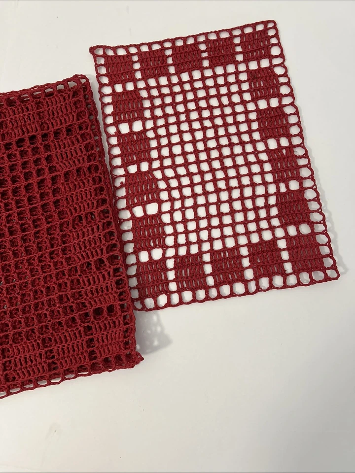 Juego 6 manteles individuales rojos reversibles de Navidad rígidos 1242 Foto 1 de 4