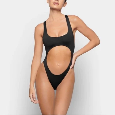 Skims Cutout Monokini Ebony Black Swim One Piece NWT XL - Image 1 of 4
